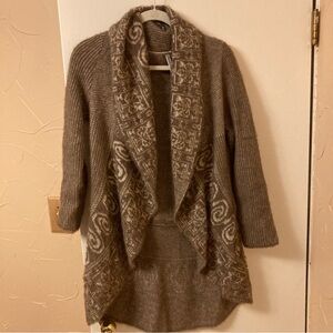 Fuzzy boho open cardigan size small